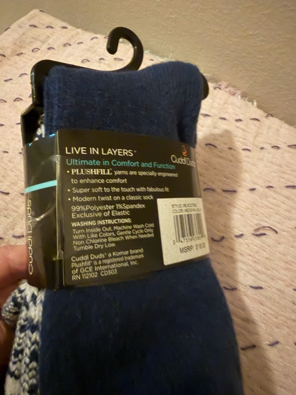 2 pair Cusdle Duds Layering Crew Socks - Picture 5 of 6